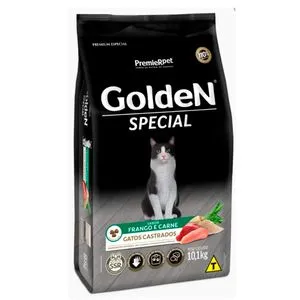 Ração Golden Special Gatos Castrados Adultos Sabor Frango e Carne 10,1 kg
